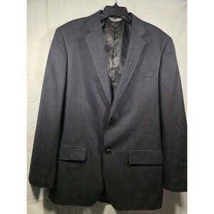 Merona Blazer Mens 42L Vintage Pinstripe 2 Button Modern Relaxed Fit Sport Coat